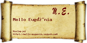 Mello Eugénia névjegykártya